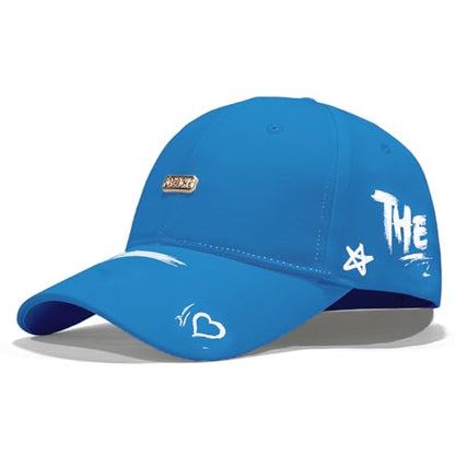 Baseball Cap for Women Men - Adjustable Size Hat - color: Blue