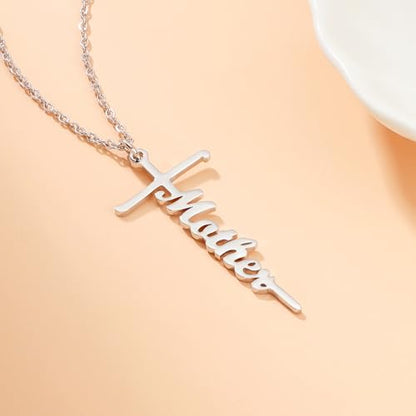 Lcherry Faith Cross Pendant Necklace for Women Religious Christian Jewelry Birthday Christmas Gifts for Women - style: 5-Mother
