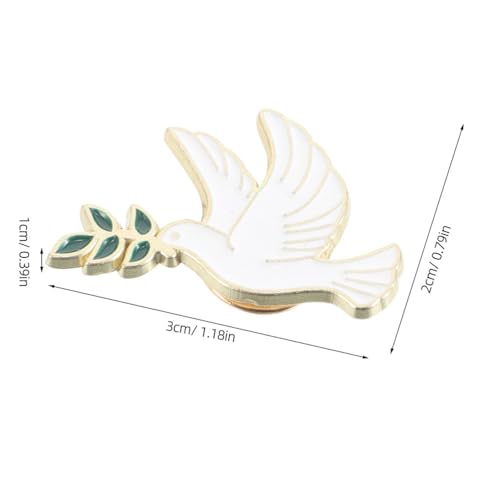 10pcs Dove Brooch Set Peace Dove Pin with Olive Branch Metal Brooch Lapel Badge for Women Jackets Sweaters Scarves Suits Bags Everyday Wear