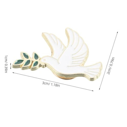 10pcs Dove Brooch Set Peace Dove Pin with Olive Branch Metal Brooch Lapel Badge for Women Jackets Sweaters Scarves Suits Bags Everyday Wear