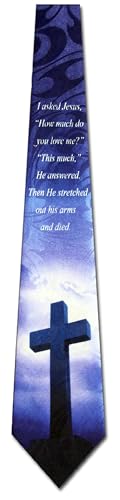 Steven Harris Cross Ties Mens Religious Necktie Jesus Tie for Men Christian Faith Neckties