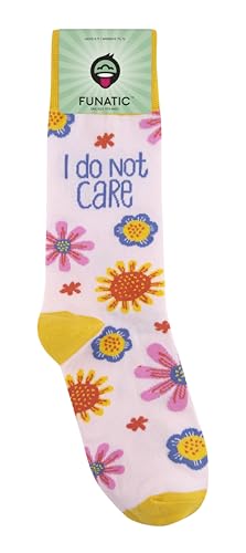 FUNATIC Crazy Socks with Funny Sayings - Novelty Gift for Men, Women, Adult - color: I Do Not Care