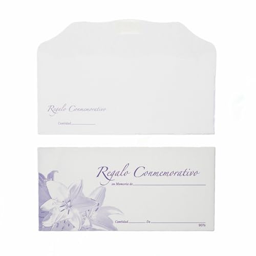 Spanish Memorial Gift Offering Envelope for Church | 3" x 6 5/16" | "In Memory Of" Lines (100)