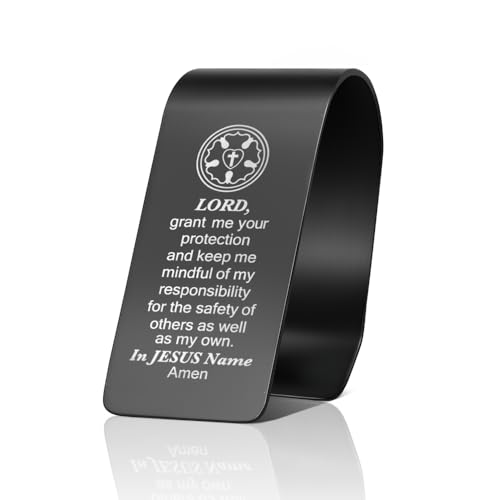 Catholic Car Visor Clip, Black Religious Visor Clip for Men Women - color: Black09
