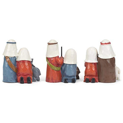 Transpac Imports Resin Holiday Tree Set of 4 Figurine, Green