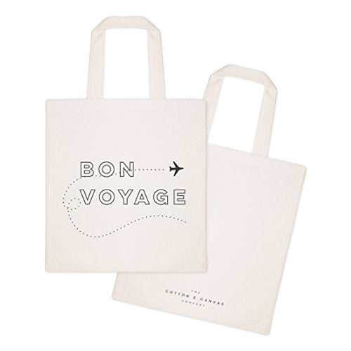 The Cotton & Canvas Co. Beach, Grocery, Farmers Market, Shopping and Travel Reusable Shoulder Tote and Handbag … - style: Bon Voyage