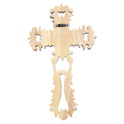 SOFE Decorative Crosses Wall Decor, 13 Inches Tall Rustic White Crucifix