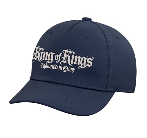 Kings of Kings Jesus Hat Gospel Faith Bible Verse Adjustable Baseball Hat - color: Navy Blue