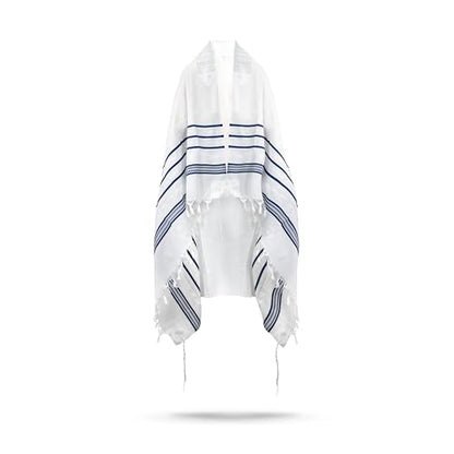 A supervised kosher Tallit Gadol Prayer Shawl from Israel,Wedding Model Diamond,Non-Slip.Wash and Iron easily. - color: With Blue Stripes, size: Size 70 - 80 x 60 Inch