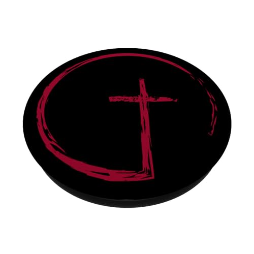 Christian Red Cross Jesus Christ On Black Background PopSockets PopGrip: Swappable Grip for Phones & Tablets PopSockets Standard PopGrip - style: Standard