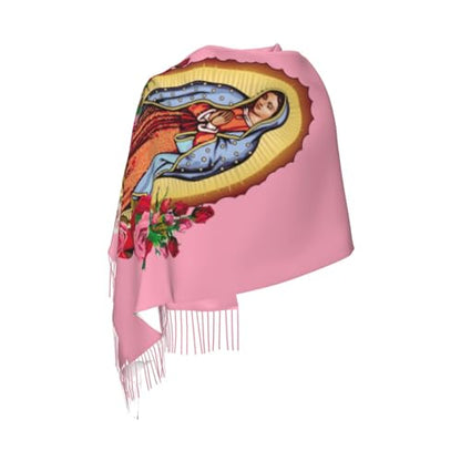 Prayer Shawls and Wraps for Women, Jesus Christian Gifts Bible Scarf Super Soft Fashion Shawl With Tassel - color: Color5