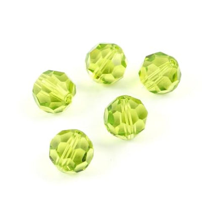 100pcs Adabele Austrian 4mm (0.16 Inch) Small Faceted Round Crystal Beads Light Olivine Green Compatible with Swarovski Crystals Preciosa - color: Light Olivine Green, size: 4mm Small (100pcs)