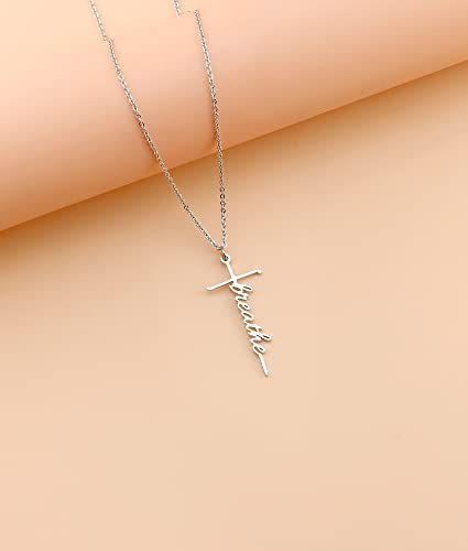 Lcherry Faith Cross Pendant Necklace for Women Religious Christian Jewelry Birthday Christmas Gifts for Women - style: 15-Breathe