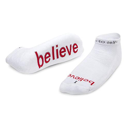 notes to self – Inspirational Religious Socks for Men & Women, Spiritual Gifts - color: Red-believe, size: Large