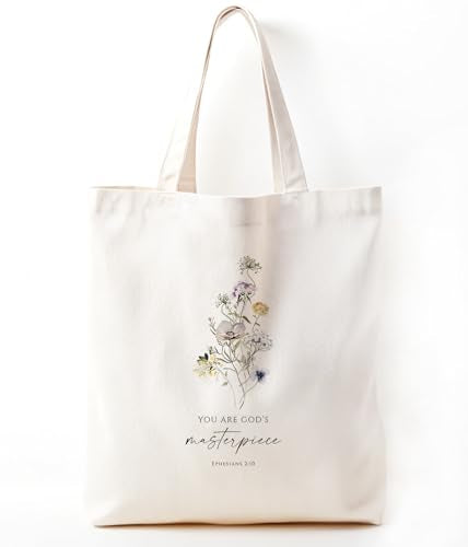 Inspirational Christian Bible Verse Foral Tote Bag for Women - color: Bible5
