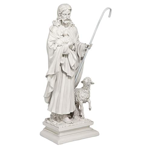Design Toscano Jesus, The Good Shepherd Garden Statue: Large - size: 12 Inches Wide, 8 Inches Deep, 28 Inches High, style: Good Shepherd
