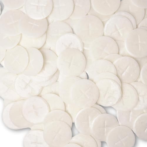 Altar Bread 1 1/8" White Cross Design 200 Communion Hosts