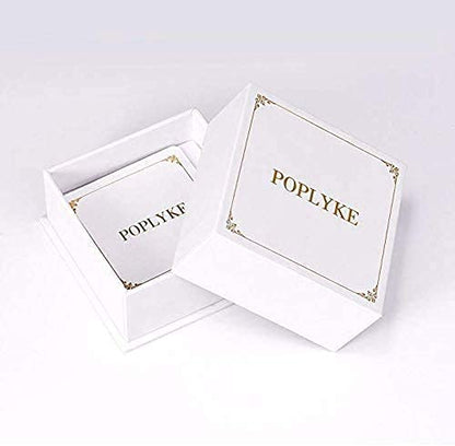 POPLYKE Cross Necklace 925 Sterling Silver Cross Pendant for Men Women - style: B-18" Silver