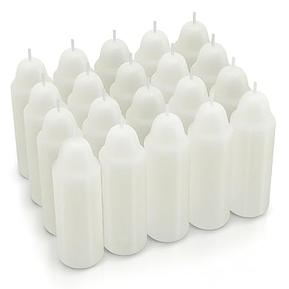 Emergency Candles for Lanterns Long Burning 15 Hour White 20 Pack