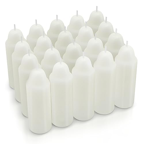 Emergency Candles for Lanterns Long Burning 15 Hour White 20 Pack