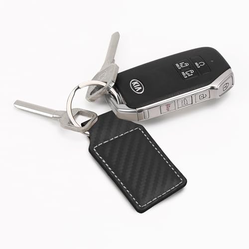 LaserGram Rectangle Keychain, Bible Verse John 3-16, Personalized Engraving Included - color: Carbon Fiber Black With Silver