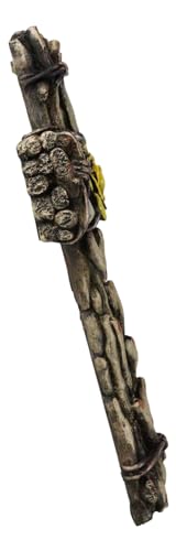 Ebros Gift Rustic Western Yellow Rose with Distressed Faux Wood and Barbed Wires Decorative Wall Cross Plaque Figurine Inspirational Home Accent