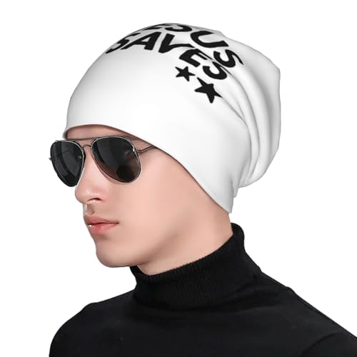 Jesus Christian Cross Beanie Chemo Hat Cancer Headwear Knitted Hats Slouchy Cap for Adults Women Men - color: Jesus-v00002