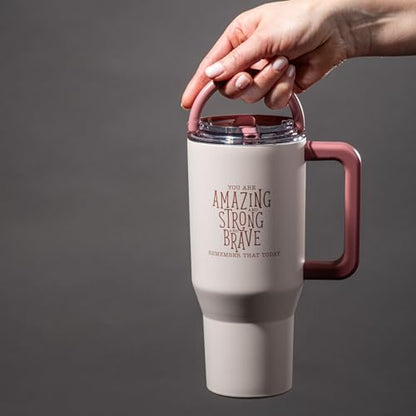 DIVERSEBEE 30 oz Insulated Stainless Steel Tumbler with Lid (Blush) - color: Blush, size: 30 Ounces