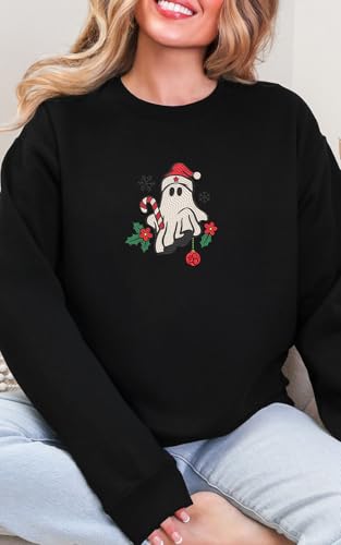 Embroidered Christmas Sweatshirts Festive Holiday Pullover Gifts with Unique Designs for Men and Women - color: Design 5