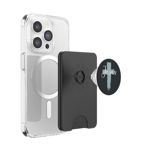 Jesus On Cross Paint Cool Religion God Faith Christian Gift PopSockets PopWallet for MagSafe - style: Magnetic PopWallet
