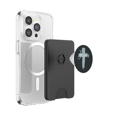 Jesus On Cross Paint Cool Religion God Faith Christian Gift PopSockets PopWallet for MagSafe - style: Magnetic PopWallet