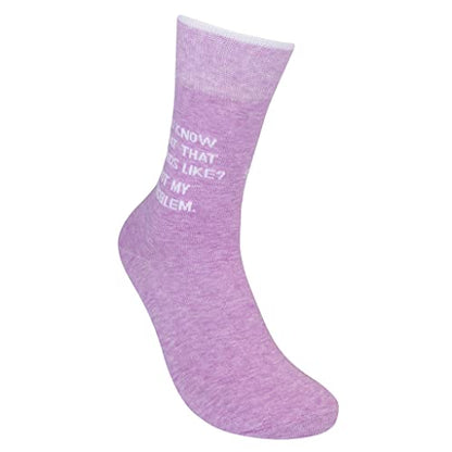 FUNATIC Socks with Funny and Profane Sayings, Sarcastic Gift for Men Women - color: Not My Problem