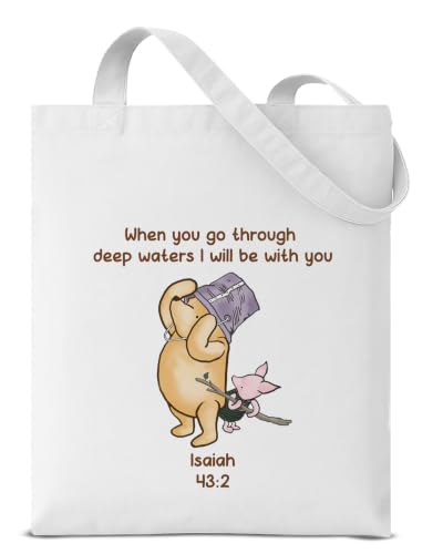 Cute Pooh Bear Aesthetic Reusable Tote Bag, Funny Gifts for Women Friends - color: Isaiah