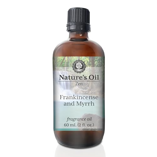 Frankincense and Myrrh Fragrance Oil for Perfume, Cologne, Diffusers, Soap Making, Candle Making, Lotion, Home Scents, Linen Spray, Bath Bombs, Slime (2 Fl Oz) - size: 2 Fl Oz (Pack of 1)