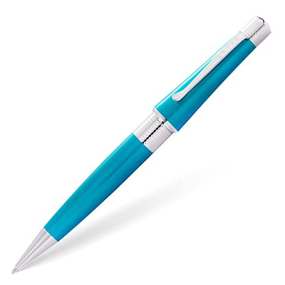 Cross Beverly Refillable Ballpoint Pen, Medium Ballpen, Includes Premium Gift Box - Translucent Teal Lacquer - color: Translucent Teal Lacquer, style: Ballpoint Pen