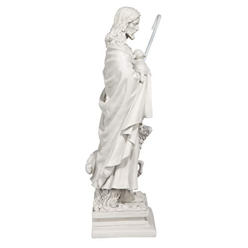 Design Toscano Jesus, The Good Shepherd Garden Statue: Large - size: 12 Inches Wide, 8 Inches Deep, 28 Inches High, style: Good Shepherd
