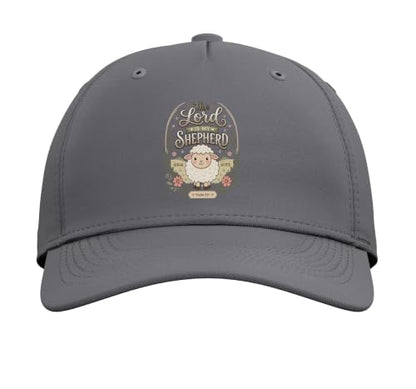 Christian Bible Verse The Lord is My Shepherd Psalm 23 Adjustable Baseball Hat - color: Slate Grey