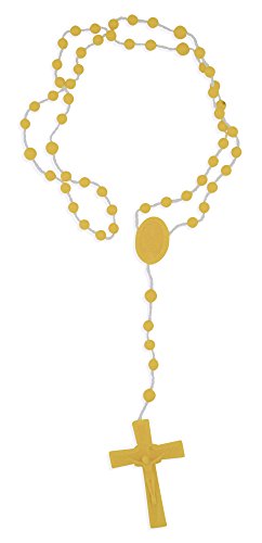 Vatican Imports Plastic Economy Rosary | 10 Bright Colors | Perfect for Camps, Groups and Retreats | Made in Italy | Christian Prayer Accessories - color: Yellow