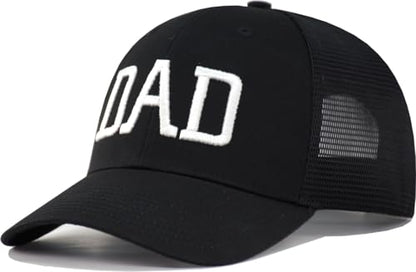 TSSGBL Various Gift Hats for Men - M L XL XXL Big Head Fit, Adjustable Mesh Trucker Ball Cap, Ideal Gifts - color: 3d-dad-mesh Black, size: XX-Large-3X-Large