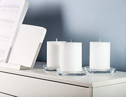 Melt Candle White Pillar Candles, Unscented, 3 Pack, 3 x 4 Inch - color: White, size: 3"x4" Pillar (3 pack)