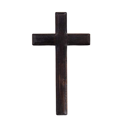 Ewer 11 Inch Wall Mounted Jesus Cross Rustic Wooden Cross Wall Decor Solid Wood Black Holy Jesus Cross Home Weddings Party Meditation Gift Decoration