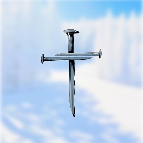 Cross of Nails Christian Car Decal, Black - color: Cross of Nails