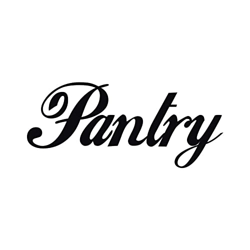 Scripty Pantry Text 11 inch Black Indoor Wall Vinyl Decal - color: Black, size: 11 Inches