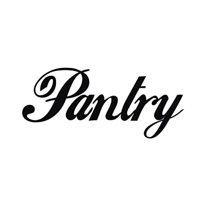 Scripty Pantry Text 11 inch Black Indoor Wall Vinyl Decal - color: Black, size: 11 Inches