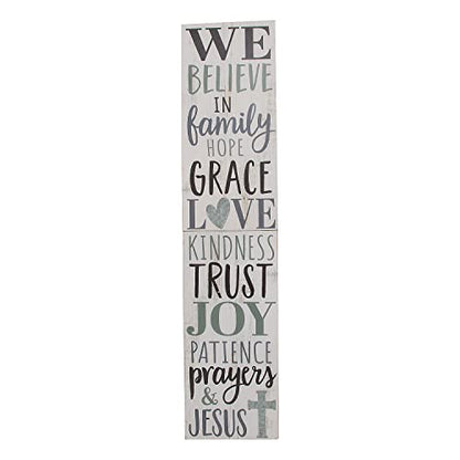 Fun Express Positively Simple Faith Porch Sign - White