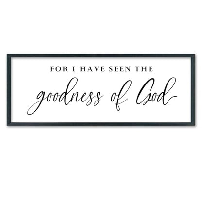 SRSZHIYUE I Have Seen the Goodness of God Wall Art, Black, 40x15 - color: For I Have Seen The Goodness (Black), size: 40"L x 15"W