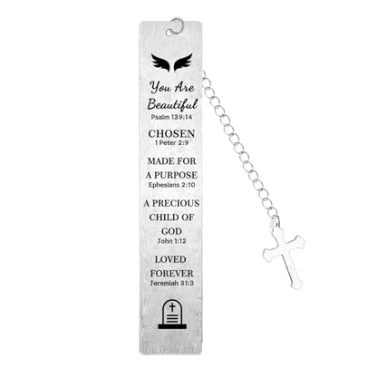 Christian Gifts for Women Christian Bookmarks Religious Bookmark Bible Bookmark for Women - color: Silver