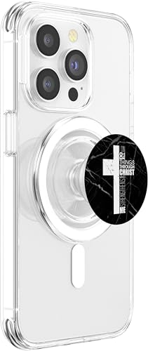Christian Bible Verse Religious Philippians 4:13 Cross Gifts PopSockets PopGrip for MagSafe - style: Magnetic PopGrip