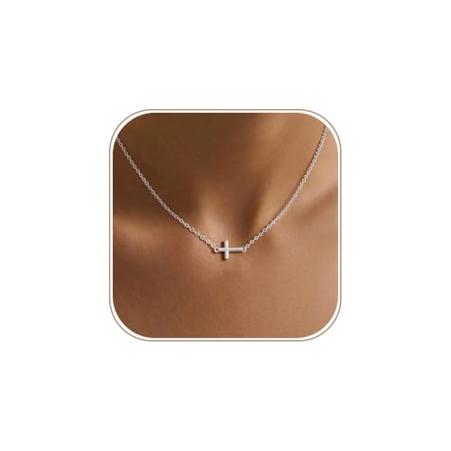 Gold Cross Necklace for Women, Dainty Small Cross Pendant - color: Necklace04