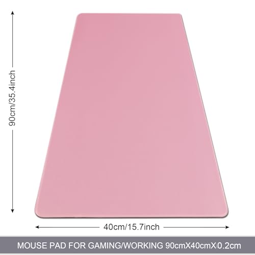 XXL Gaming Mouse Pad 35.4x15.7 Professional Large Mouse Pad & Computer Game Mouse Mat-90x40 Pinkus - color: Pinkus, size: 35.4L x 15.7W inches